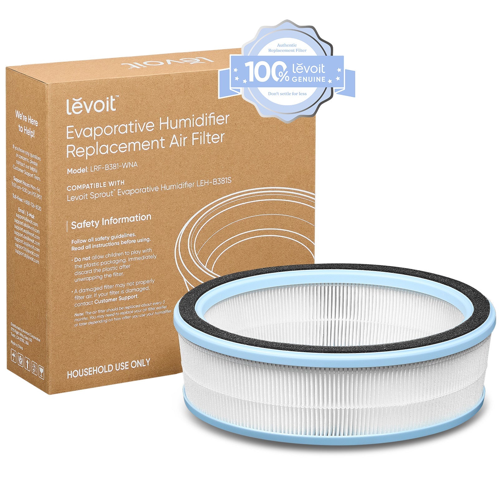 levoit-replacement-filter-for-sprout-evaporative-humidifier-white-886114 Levoit Replacement Filter for Sprout Evaporative Humidifier - White - Image 1